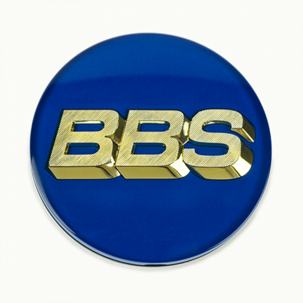 BBS Motorsport Senterkopp 70mm Blå/Gull (snap-ring)