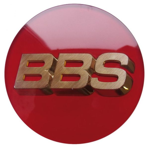 BBS Motorsport Senterkopp 70mm Rød/Gull (snap-ring)