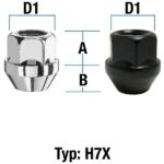 Hjulmutter - Kon 60° - M12x1,5 - 25mm