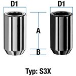 Hjulmutter - Stjerne - 1/2 UNF - 37mm