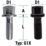 Hjulbolt - Flat - M12x1,5 - 36mm