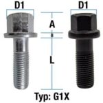 Hjulbolt - Flat- M14X1,5 - 38mm
