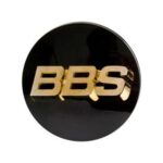 BBS 2D Senterkopp - 80 mm  svart - logo gull | "Forged Line"