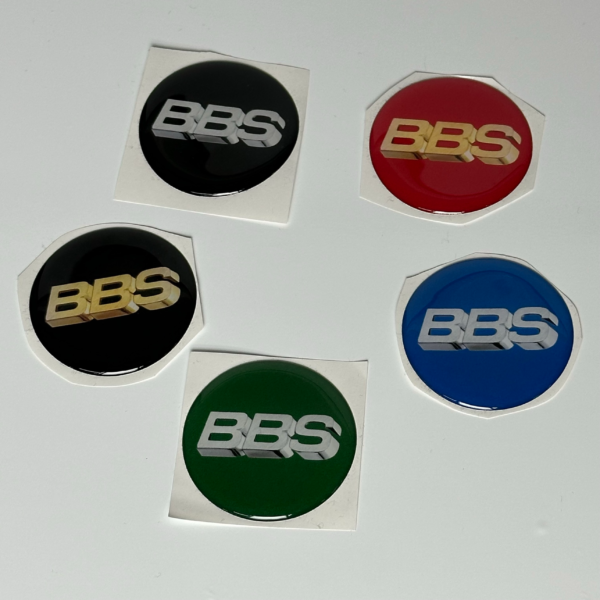 BBS 3D-klistremerker for senterkopper 4stk (Uoriginal logo)